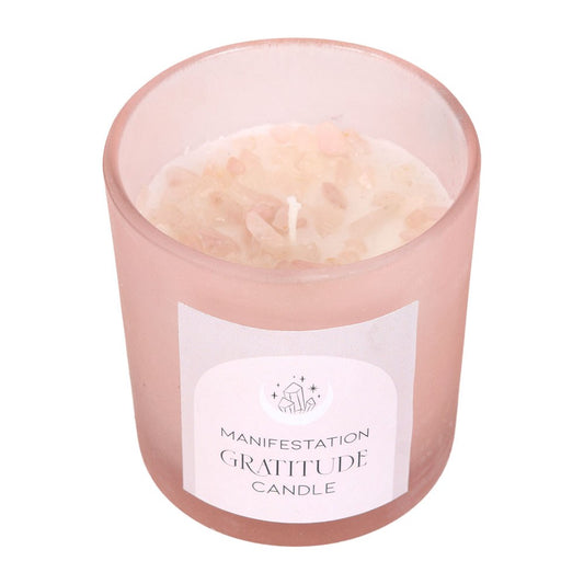 Gratitude Crystal Chip Candle