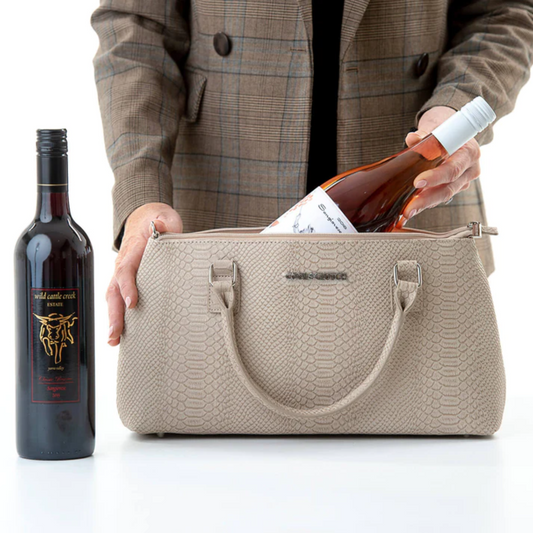 Pamela Cool Clutch Bag (Tan Croc)
