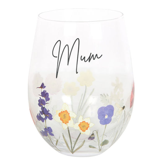 Wildflowers Stemless Wine Glass