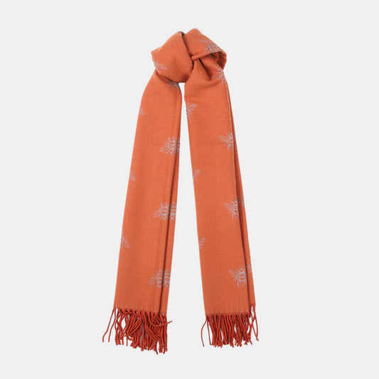 Honey Bee Double Sided Scarf - Orange
