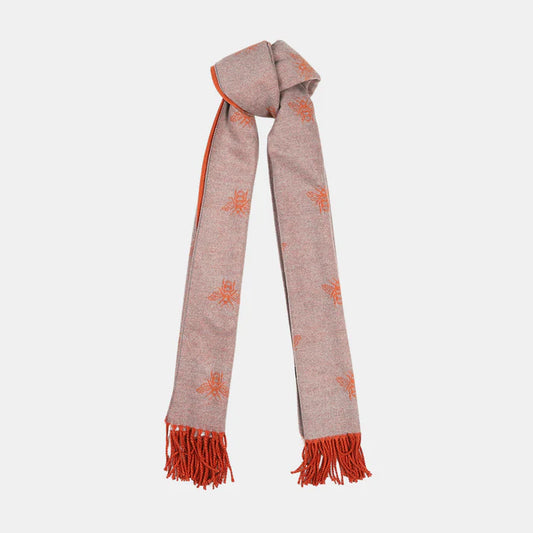 Honey Bee Double Sided Scarf - Orange