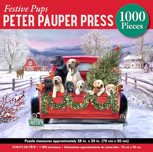 Festive Pups 1000-Piece Jigsaw Puzzle