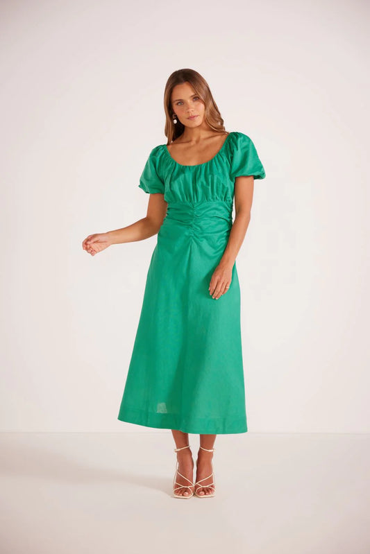 Nalani Ruched Midi Dress
