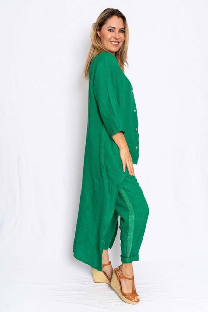 Flynn Linen Shirt | Emerald