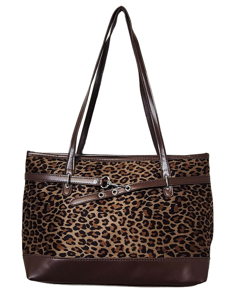 Savannah Luxe Tote Leopard Print