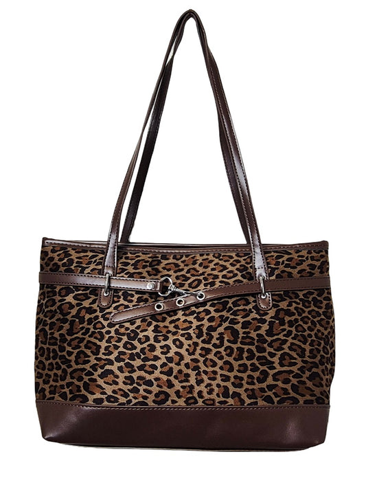 Savannah Luxe Tote Leopard Print