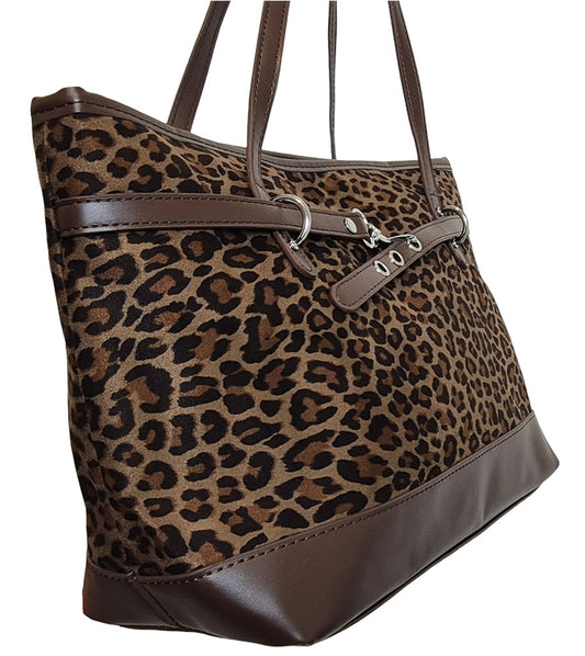 Savannah Luxe Tote Leopard Print