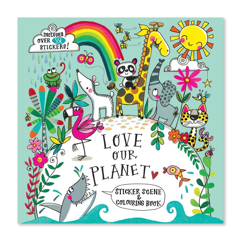 Rachel Ellen - Love Our Planet - Colouring & Sticker Scene Book