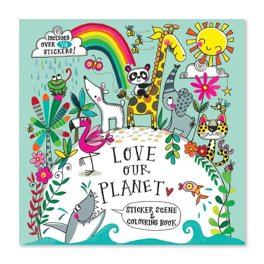 Rachel Ellen - Love Our Planet - Colouring & Sticker Scene Book