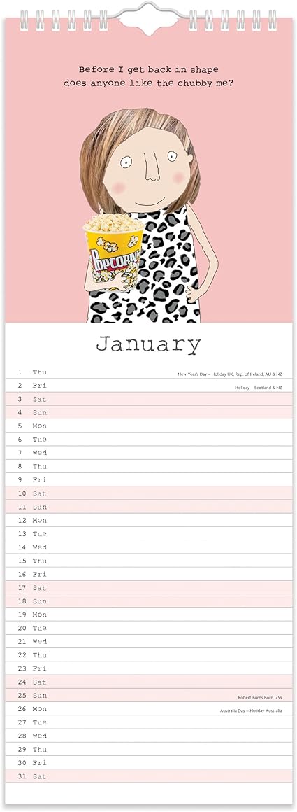 Rosie Made A Thing Slim Calendar 2026
