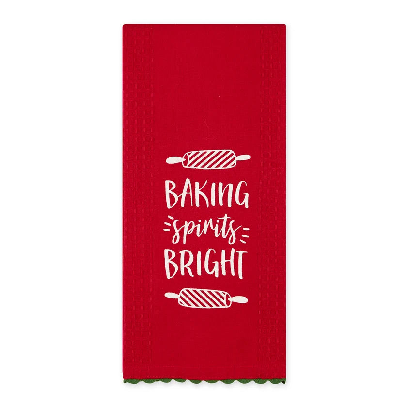 Christmas Baking Embellished Dishtowels