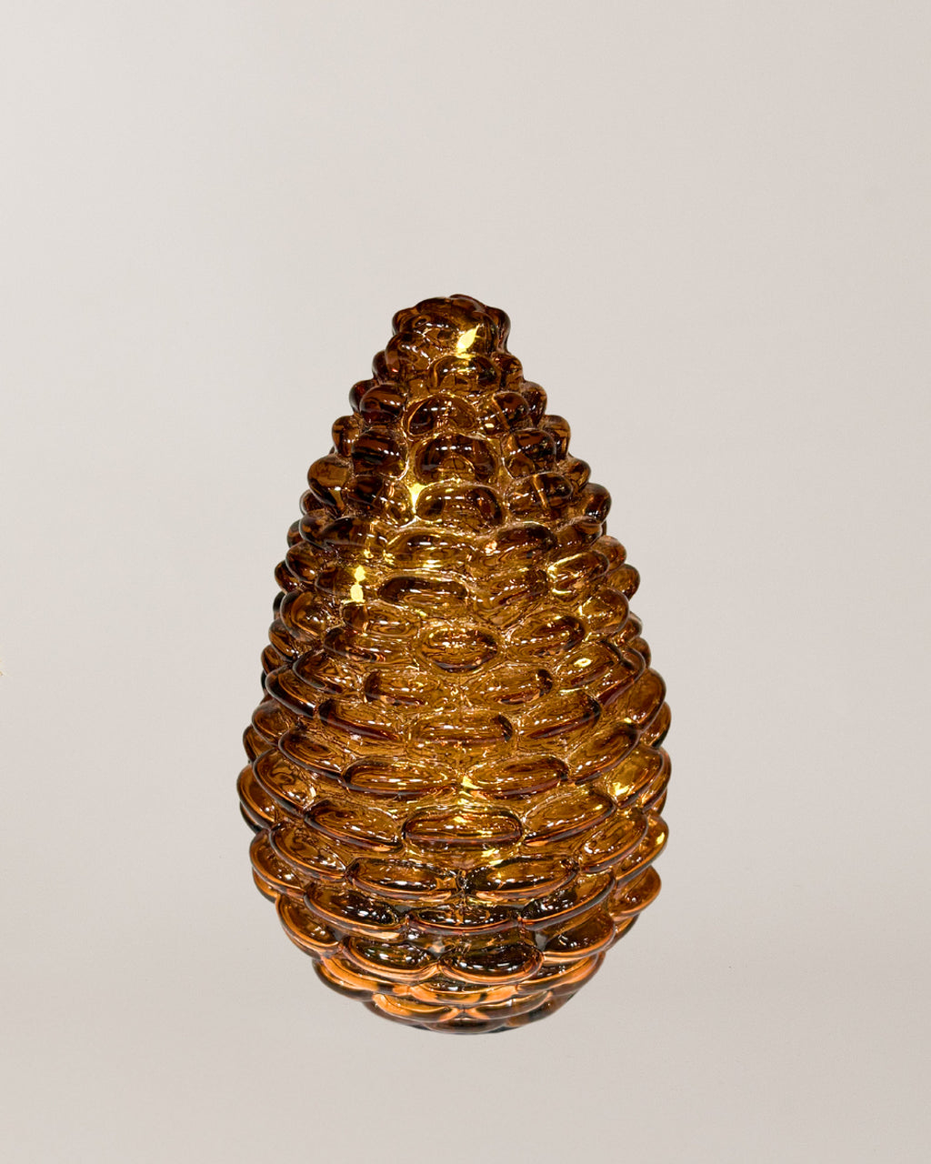 Glass Pinecones with Lights - 15cm