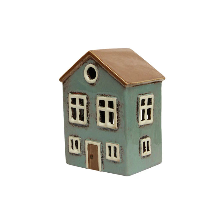 Alsace Tea Light House Light Blue