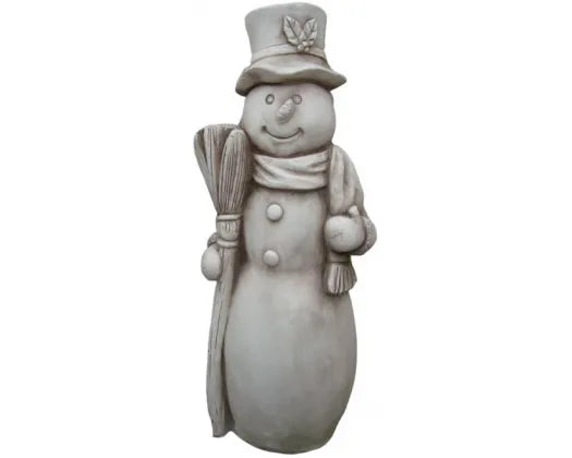 Snowman w/broom & tophat