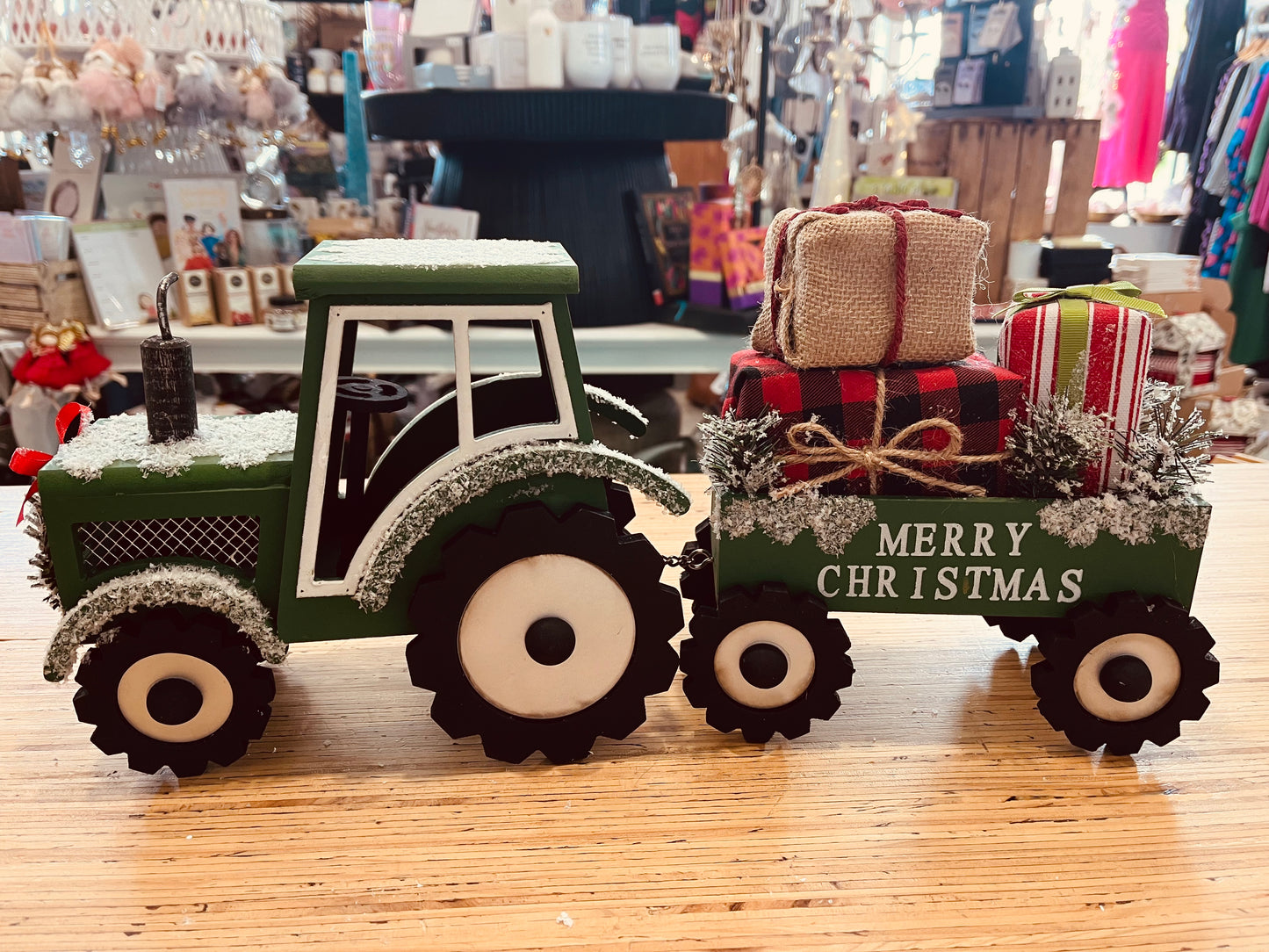 Christmas Tractor & Trailer