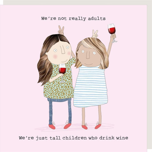 Rosie Made A Thing - Drink Wine - Humour Card