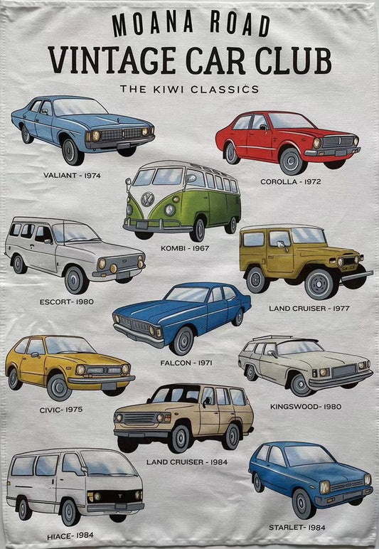 NZ Vintage Car Club Tea Towel