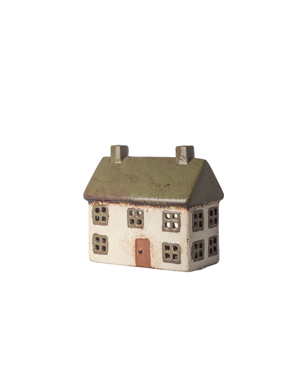 ALSACE TEALIGHT COTTAGE - OLIVE GREEN