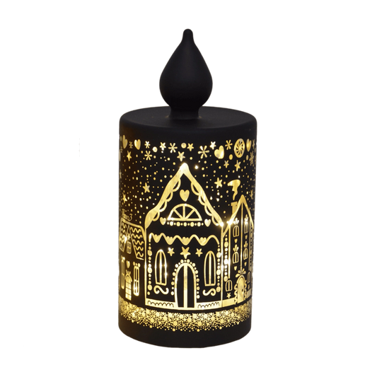 Black Etched Candle