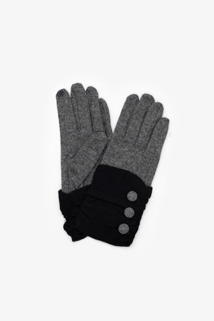 Antler Gloves | Black & Grey