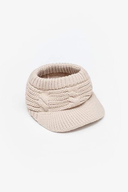 Knit Ear Warmer Visor | Oat