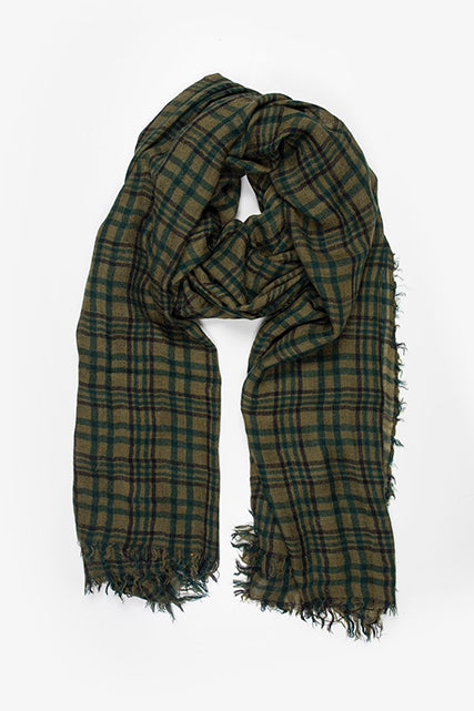 Green Check Scarf