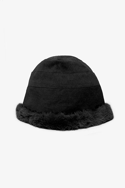 Fur Trim Hat | Black