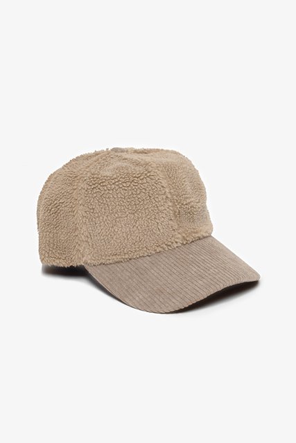 Sherpa & Cord Cap | Camel