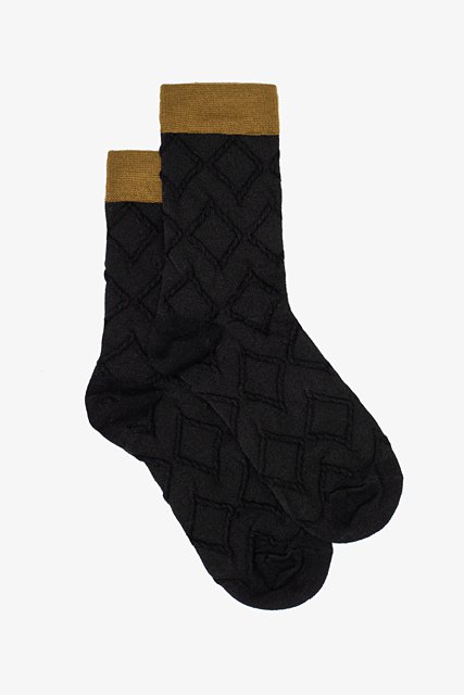 Olive & Black Cable Sock