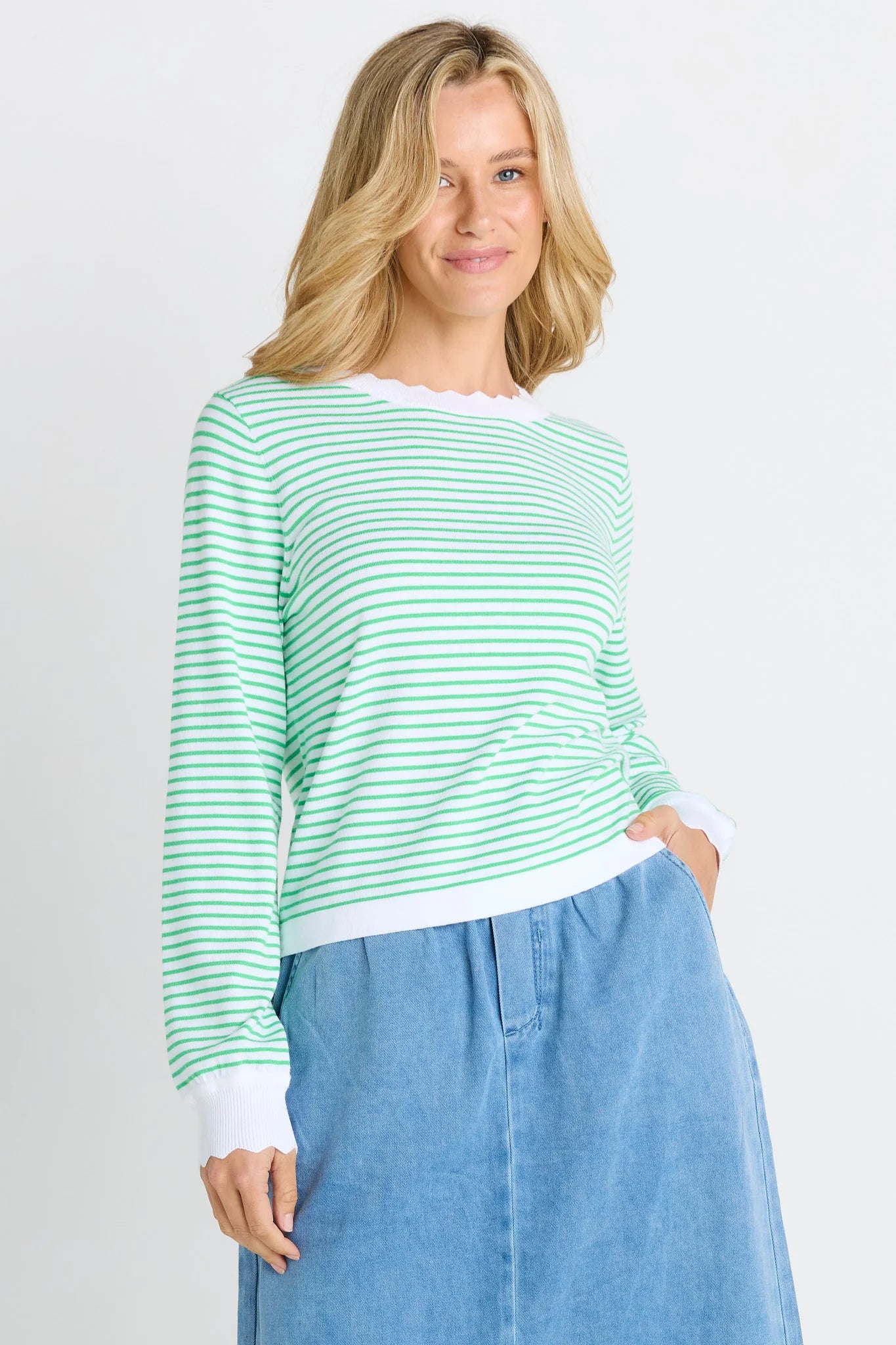 Scallop Knit Sweater