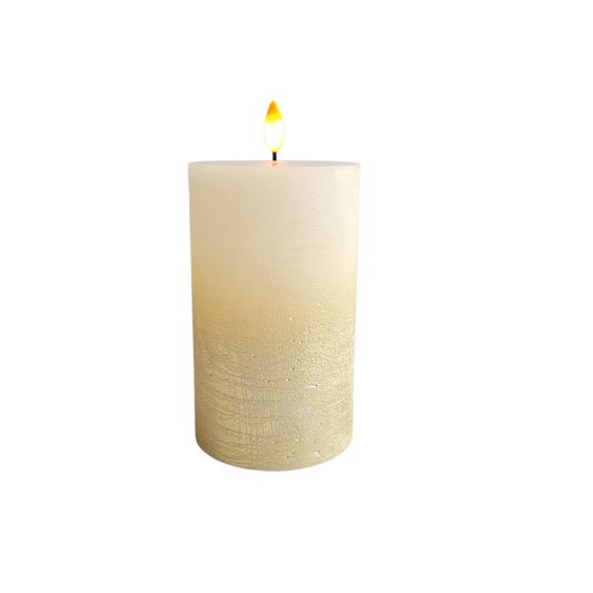 LED B/O Candle Gold