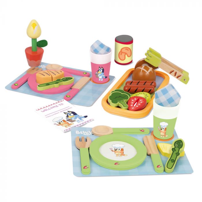 BLUEY WOODEN DINE IN WITH BLUEY SET