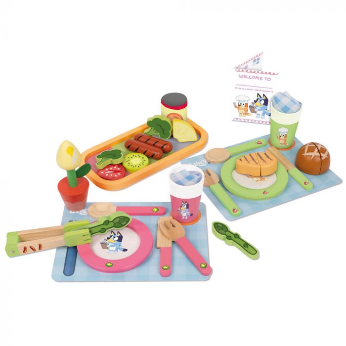 BLUEY WOODEN DINE IN WITH BLUEY SET