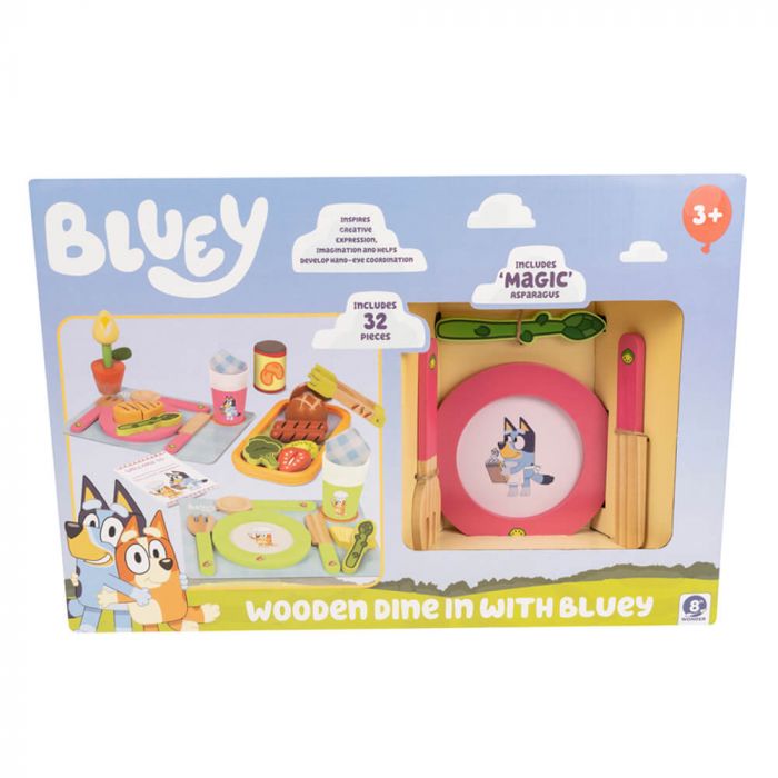 BLUEY WOODEN DINE IN WITH BLUEY SET