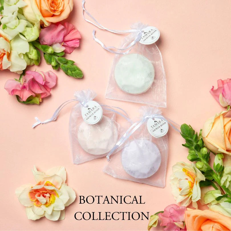 Botanical Collection - Individual Shower Bombs - (in an Organza Bag With Tag)