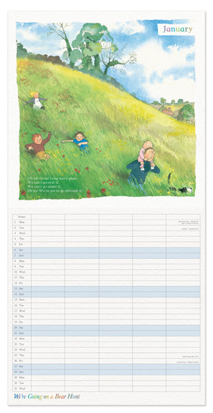 Going On A Bear Hunt Square Family Planner Wall Calendar 2024
