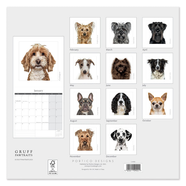 Gruff Pawtraits Calendar 2024