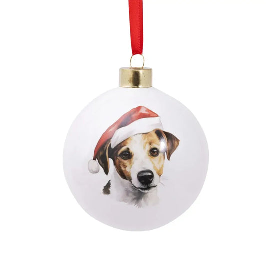 Jack Russell Round Bauble