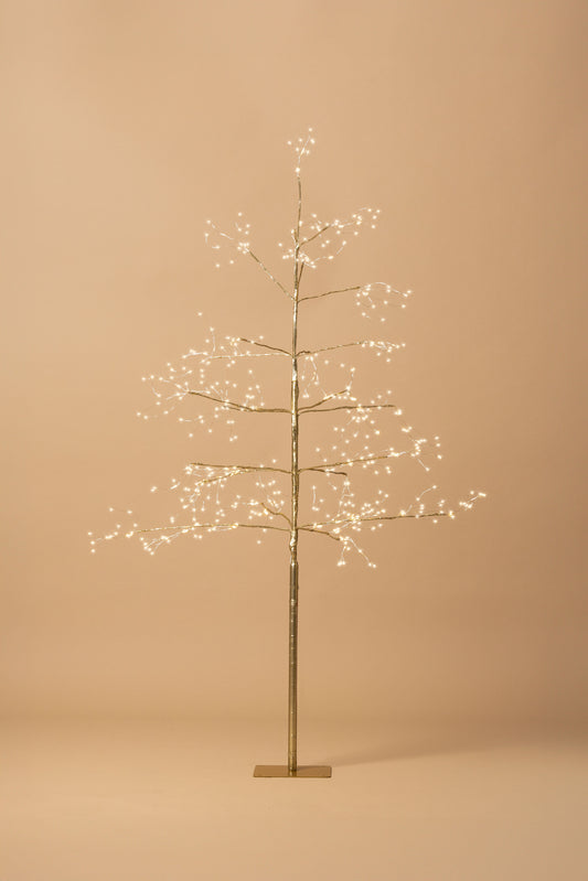 Medium Champagne Arctic Birch Seed Light Tree