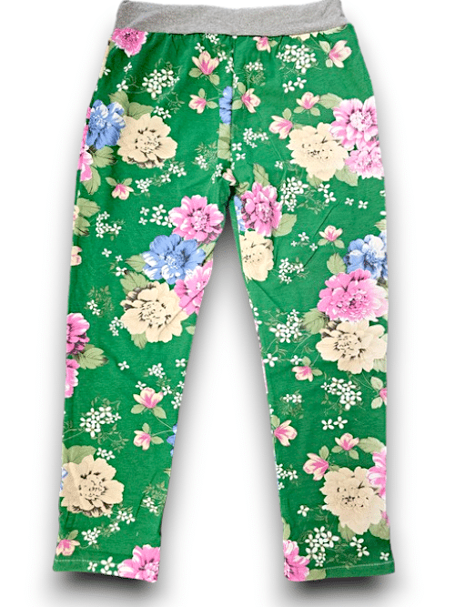 Dark Green Wild Rose Joggers