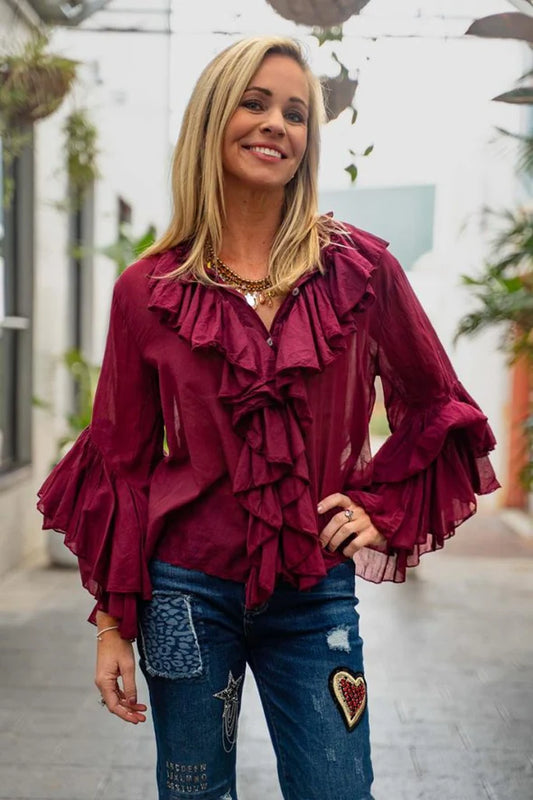 Moselle Bordeaux Blouse