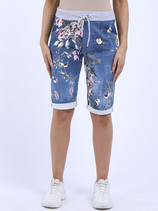 Denver Floral Dark Blue Shorts