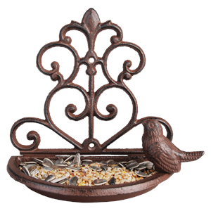 Cast Iron Wall Bird Feeder