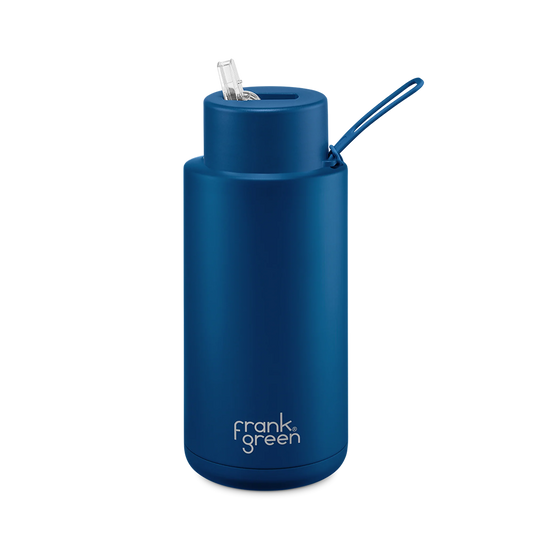 frank green Ceramic Reusable Bottle | 1 Litre Deep Ocean