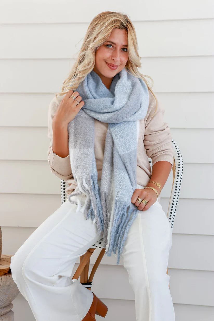 Millie Scarf | Soft Grey Cream