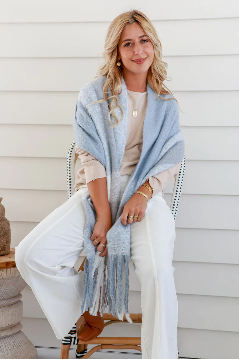 Millie Scarf | Soft Grey Cream