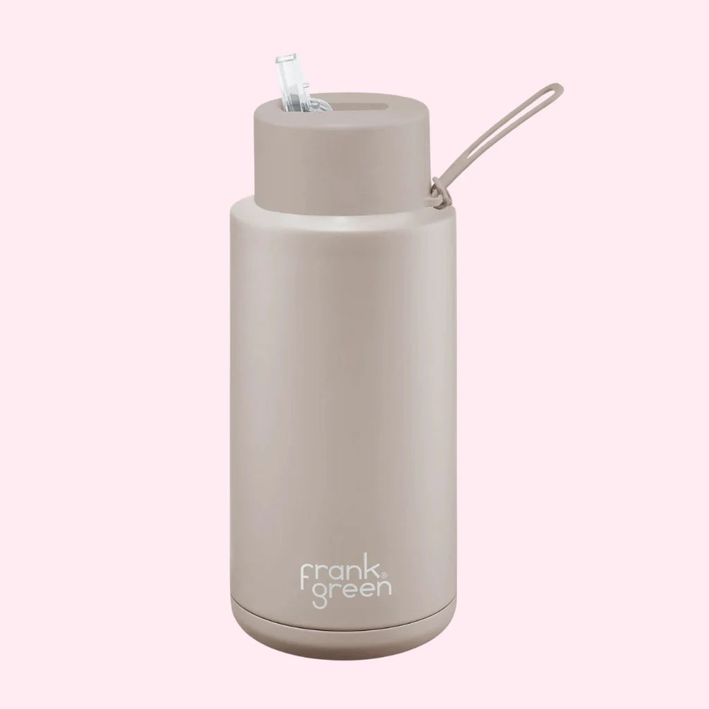 34oz Stainless Steel Ceramic Reusable Bottle Moon Dust with Straw Lid