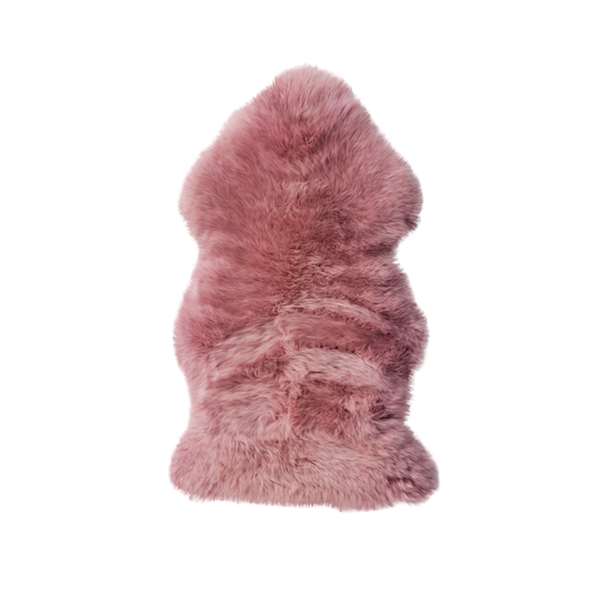 New Zealand Longwool Sheepskin • Dark Rose