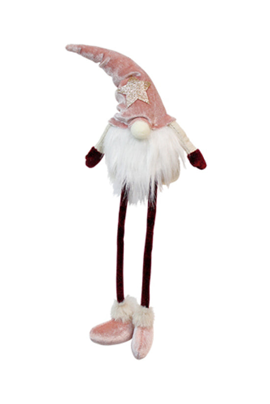 Gilbert Velvet Dangle Legs Gonk - Pink