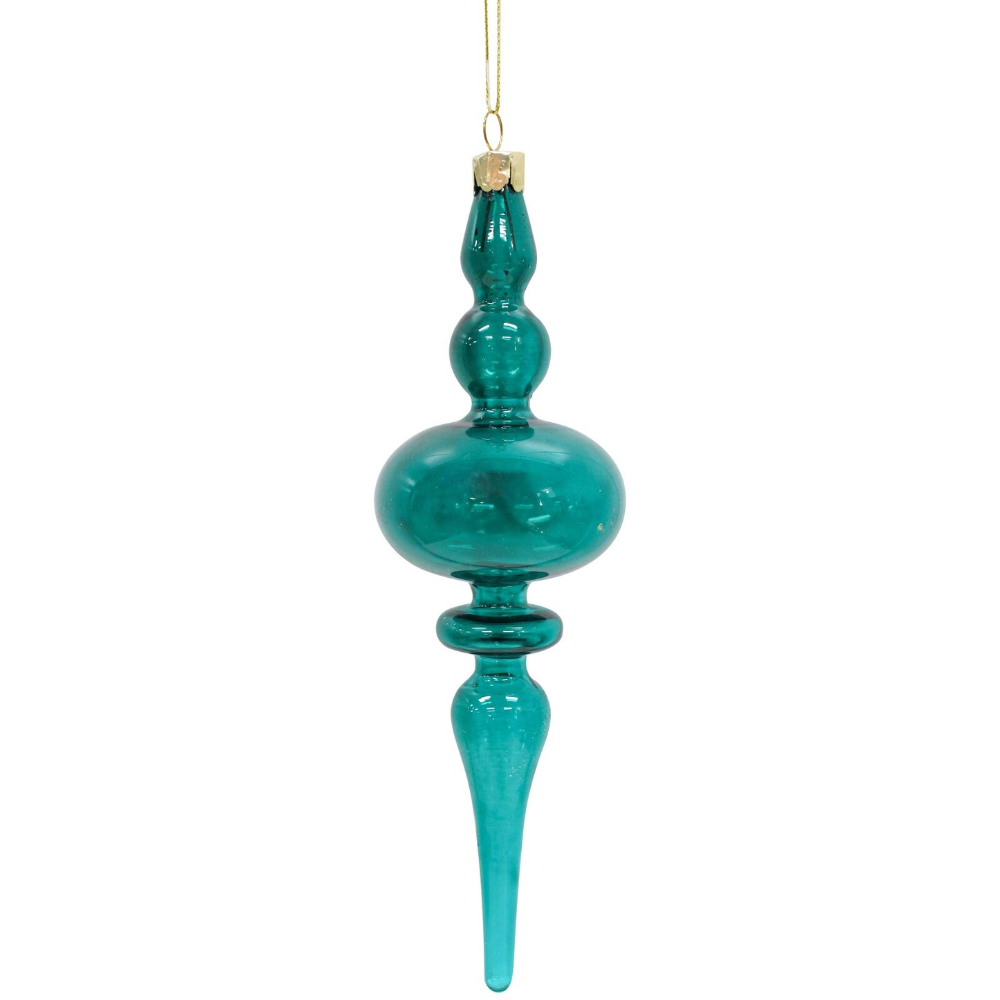 Glass Drop Ornament Peacock